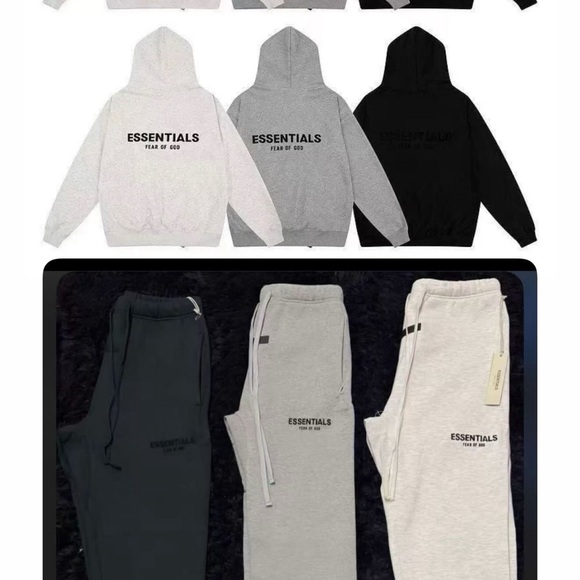 Essentials Sweaters in Black Gray and White sets